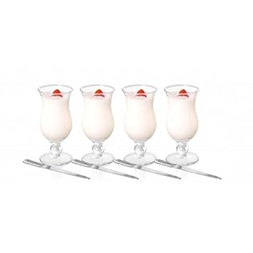 Brilliant - Appetizer Set, 4 Parfait Glasses & Spoons