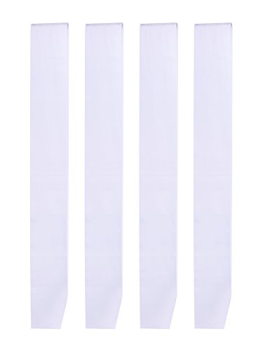 eBoot Satin Sash White Blank Satin Sash for Wedding Party Decoration and DIY Accessory, 4 Pack