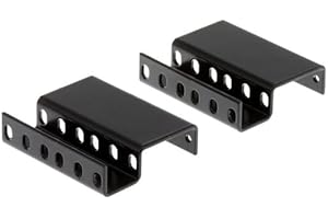 CablesAndKits 2RU (2 Rack Unit, 2U Rack) Recessed Rack Adapter, 3" Recess from Face of Rack, Rack Ear Extender, for Computers, Servers or Network Equipment