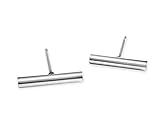 Simple Bar Stud Earrings Minimalist Everyday Chic Bar Earrings (Silver Tone)