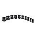 Plugs 0G Acrylic Black Heart Tunnel 8mm Gauges Plugs 0 Gauge (2 Pieces)