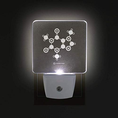 Coffee Caffeine 2 Pack Auto Sensor LED Dusk to Dawn Night Light Plug in for Kids Baby Girls Boys Adults Room