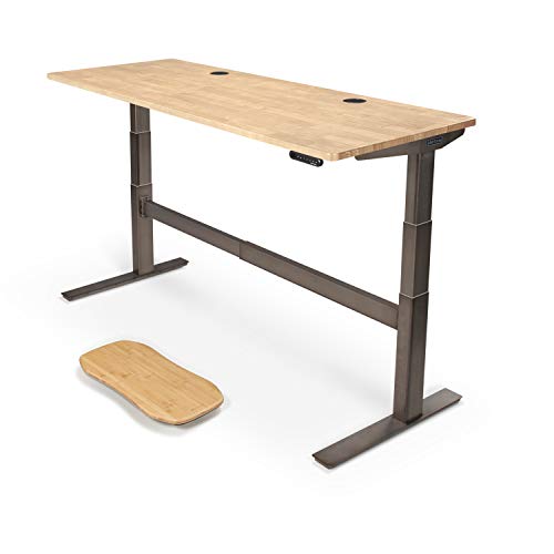 UPLIFT Desk V2 Natural Rubberwood Solid Wood Desktop Standing Desk