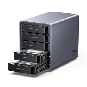 UGREEN HDD ケース RAID機能 HDD ハードディスクケース 2.5インチ/3.5インチ 32TB×5台対応 5Gbps高速転送