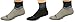 Sierra Socks Men's Rayon Derived from Bamboo Low Cut Seamless Toe Socks 3 Pair Pack (Gray Black Gray)