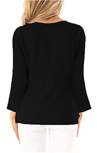 2 Womens+Sleeve+Waffle+Button+Blouses