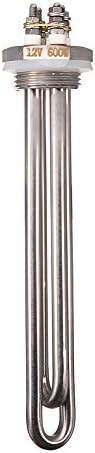 STHfficial 12v 600w Electric Heater Stainless Steel Water Heating Element 1 Inch BSP NPT Immersion Heater Boiler Water Heater,BSP