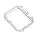 Clatune Bling Crystal Aluminum Alloy Bumper Case Shiny Rhinestone Diamond Protective Metal Frame Cover Compatible with 38mm Apple Watch Series 3/2/1 - Silver