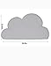 Baby Placemat,URSMART Reusable Silicone Placemats,Travel Placemat Ｍat,Portable Food Mat Eating on The Cloud for Toddler,Portable Roll up Waterproof Placemat Easy Clean (Gray)