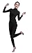 Ensnovo Womens Turtleneck Spandex Long Sleeve Front Zipper Footless Unitard