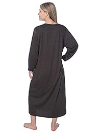 Camisón largo de manga larga para mujer, elegante, suelto