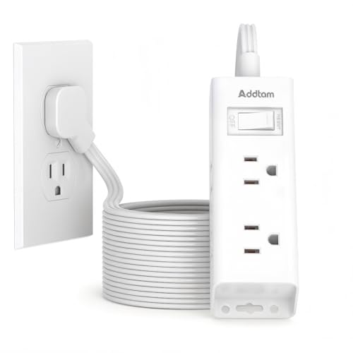 Addtam 6 Outlet Power Strip 25 FT Cord