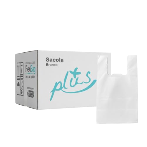 Sacola Plástica 38x48 Branca Plus C/800un Flexibag