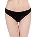 ELACUCOS 6 Pack Women's Thongs Cotton Breathable Panties Bikini Underwear Black X-Large