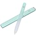Malva Belle Best Crystal Glass Nail File & Travel Case - Heavy Duty Professional Nail Shaper - Mint 3mm