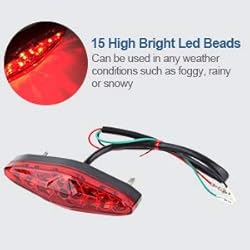 12V Universal 15 LED Motorcycle Rear Tail Light