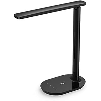 TaoTronics Portable LED Desk Lamp, Dimmable Small Desk Lamp with Touch Control 5 Lighting Modes, Memory Function for Living Room Office Bedroom, Black