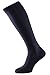ALBERT KREUZ men’s navy blue over-the-calf socks of 98% silk – Made in Germany