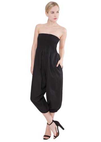 2 in 1 Cotton Harem Pants or Bandeau Jumpsuit