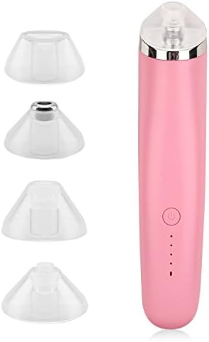Blackhead Remover, Wochuan Vacuum Comedone Extractor Electronic Facial Pore Cleaner Microdermabrasion Machine USB Rechargeable 4 Level Adjustable Suction PINK