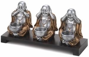 Eastwind Gifts 10016193 No Evil Buddha Candle Stand