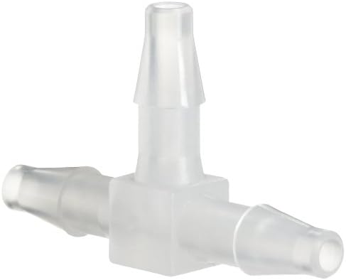 Value Plastics Tee Connector , Classic Barbs, 3/16"ID Tube, Polypropylene (Pack of 10)