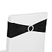 Anself 50PCS Wedding Elastic Spandex Chair Cover Sashes Bows Elastic Chair Bands with Buckle for Party Hotel Event Decorations