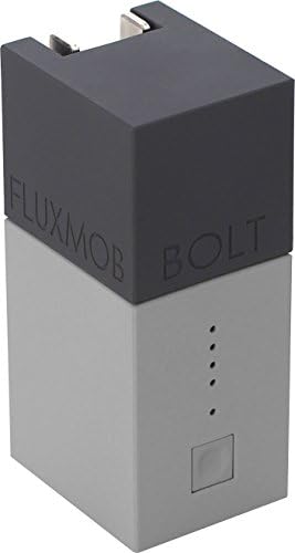 FLUXMOB BOLT Portable Power Adapter: USB Wall Charger and Universal Battery Backup, Graphite