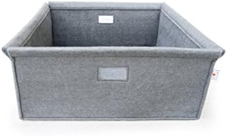 Spot On Square Wool Felt Bin, Grey
