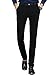 VEGORRS Men's Slim Fit Wrinkle-Free Casual Stretch Pants, Comfort Suit Pant Dress Trousers,Black Pants