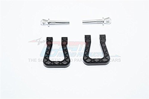 Traxxas TRX-4 Trail Defender Crawler Upgrade Parts Aluminum Front/Rear Bumper D-Rings - 1Pr Set Black