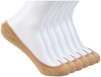 Girls' No Show Boat Socks, 6 Pair Bamboo Fiber Boat Sock with Gel Pad Avoid Slip