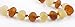 The Art of Cure Original Certified Premium Raw Amber Teething Necklace - Lab Tested (Brown/Lemon) Color) - 12.5 inches