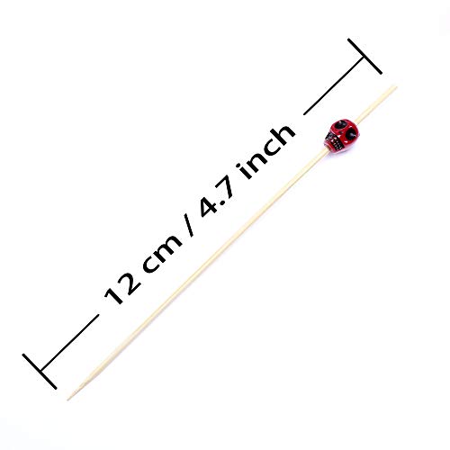 image for Cocktail Picks 100 Counts Skeleton Sticks Wooden Toothpicks Cocktail S