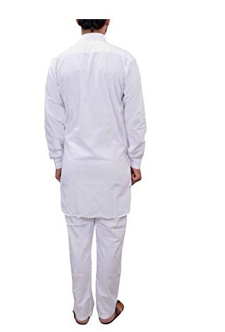 royal men's white linen kamiij pyjama set