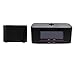 PowMax WW-47 Digital Dual Alarm FM Clock with Radio Bluetooth 4.0 Speaker, Battery Backup, Snooze and Sleep Timer, Large Display, NFC Compatibility, Lightning Dock for Iphone/Ipad/Ipod---Black