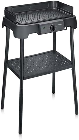 Barbecue Électrique Sur Pied, Céramique Sans PFAS, 2000W