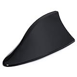 AUTOLOVER Universal Antenna Car with Blank Radio Shark Fin Antenna Shark Fin Shaped Radio Signal Decorative(Black)