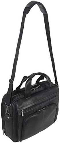 Kenneth Cole Reaction Reaction Manhattan Colombian Leather Expandable RFID 15.6" Laptop Business Briefcase Bag, Black 4 Kenneth Cole Reaction Reaction Manhattan Colombian Leather Expandable RFID 15.6" Laptop Business Briefcase Bag, Black