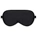 Silk Sleep Mask, Natural Silk Eye Mask Super Smooth Blindfold for Sleep and Travel, Black