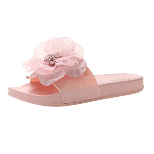 Women Flower Non-Slip Shower Sandals,FAPIZI House Soft Foams Sole Pool Slippers Bathroom Slide Water Shoes Pink