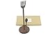 Fork and Spoon Cast Iron Paper Towel Holder – Metal, Heavy Duty, Rustic, Vintage, Recycled, Decorative Gift Idea – 6.5” Diameter Base / 15.75” Tall -by Comfify