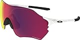 Oakley Men's Evzero Range Non-Polarized Iridium Rectangular Sunglasses, Matte White, 38 mm