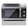 SHARP YC-MS31U-S 900W Solo Microwave Oven with 23 L Capacity, 5 Power Levels & Defrost Function – Silver