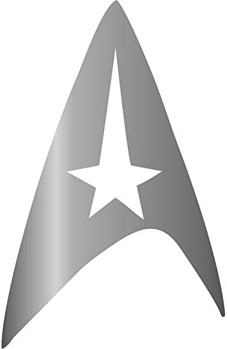 Cove Signs Star Trek Command Decal/Sticker - 4" Silver - Starfleet, Federation, Kirk, Pickard, Janeway, Archer