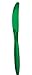Amscan Big Party Pack Plastic Knives, 9 x 4, Festive Green