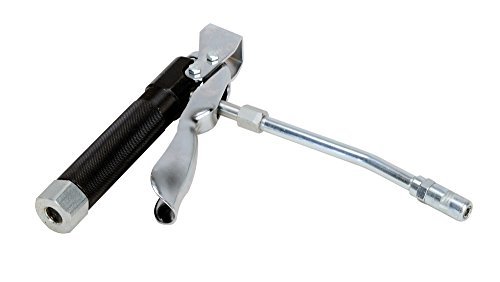 LUBEWORKS Elite Manual Grease/Oil Gun Control Valve Nozzle Heavy Duty Air Operated Pneumatic 1/4" Inch NPT Inlet Extreme Pressure Ranges Up to 8700 PSI / 600 BAR with Rigid Spout (Not for Gasoline)