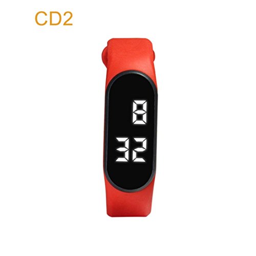 Sonmer Smart Fitness Tracker, Activity Tracker with Step Counter Watch, Smart Wristband with Stopwatch Distance Calorie Exercise Data Memory Monitor for Kids Women Men (Red)