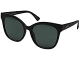 Quay Australia IT'S MY WAY Women's Sunglasses Oversized Cat Eye -Black/Smoke