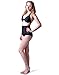 HDE Women Vintage 50s Pinup Girl Rockabilly High Waist Retro Bikini Swimsuit Set (Black, Large)